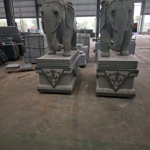 孝感芝麻灰花岗岩对象 芝麻白芝麻灰大象