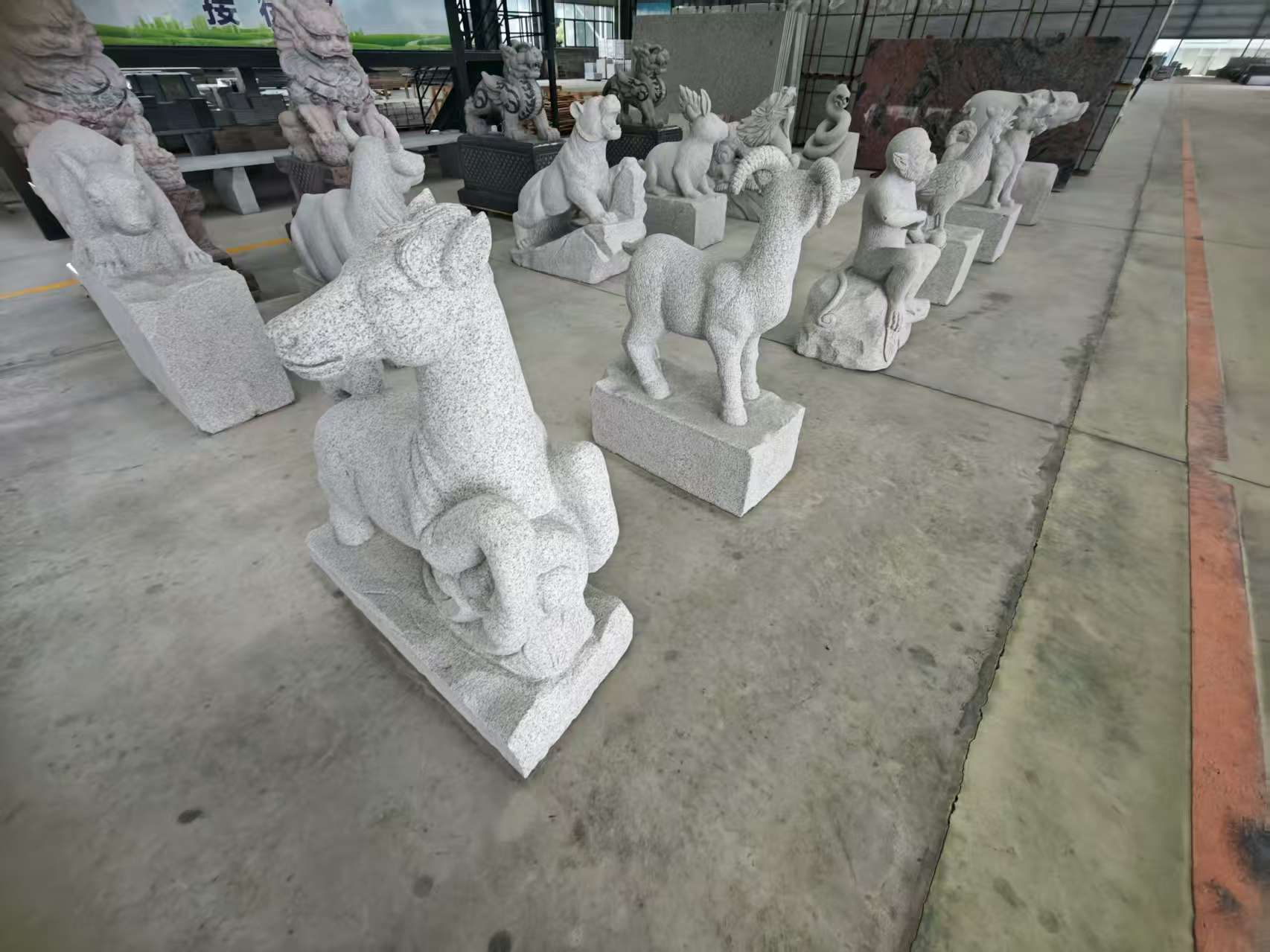孝感芝麻白雕刻 十二生肖 异形雕刻