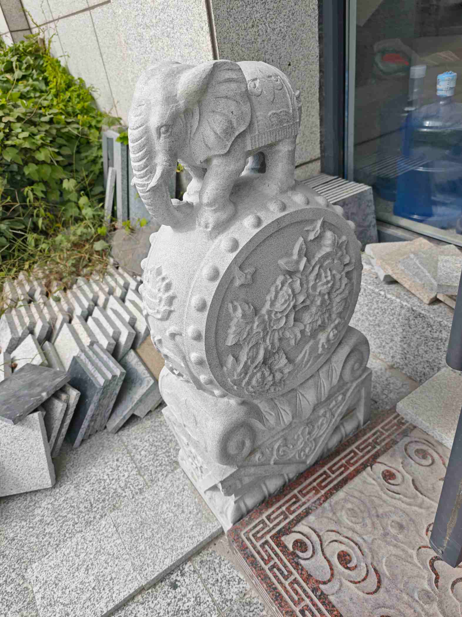 孝感芝麻白抱鼓石 庭院抱鼓石