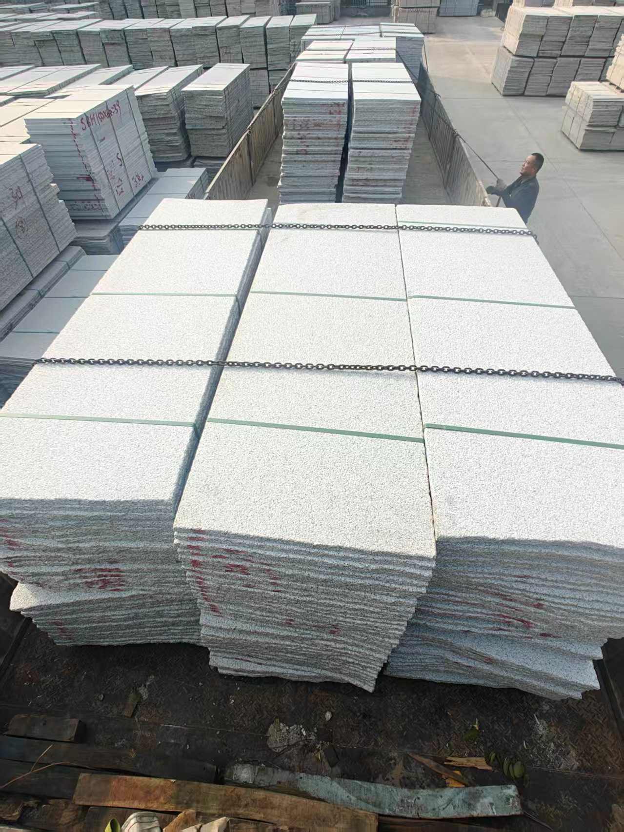 孝感芝麻白毛板，石材毛板