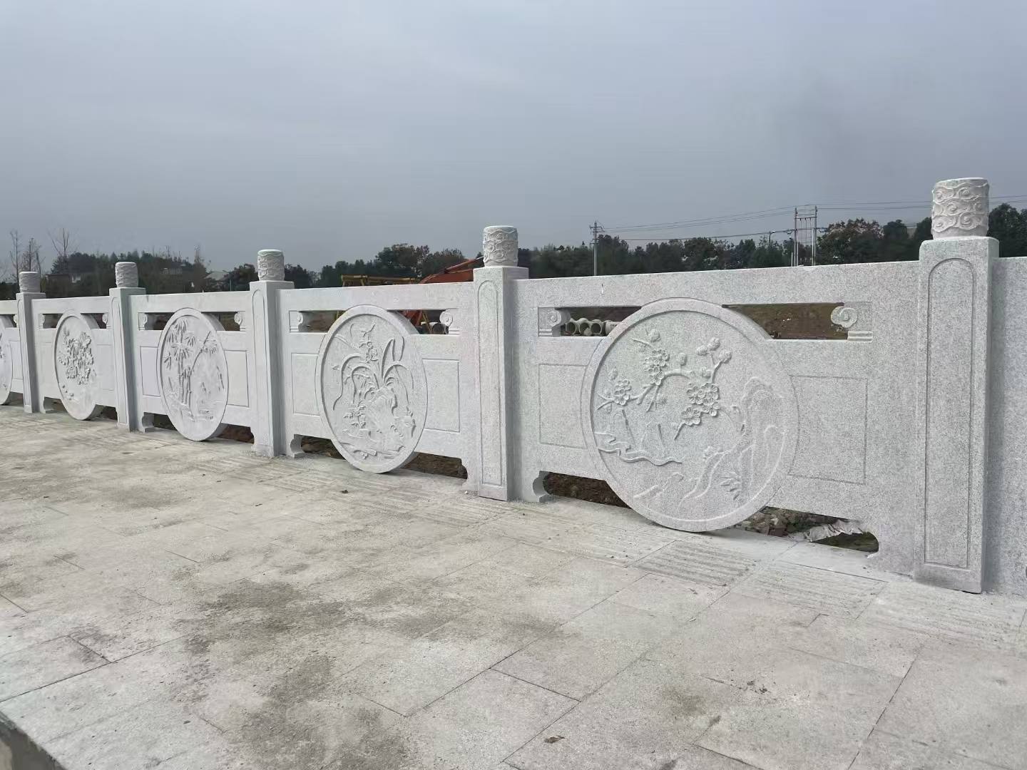 孝感芝麻白河道栏杆 石材栏杆