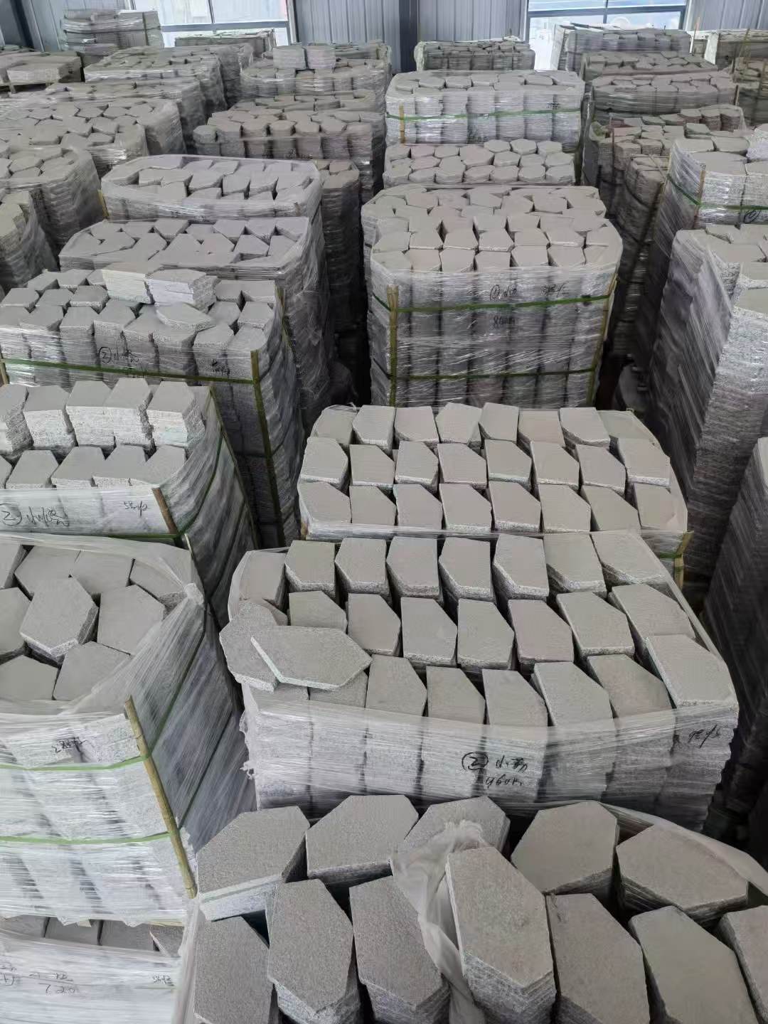 孝感芝麻白石材冰裂纹，碎拼。