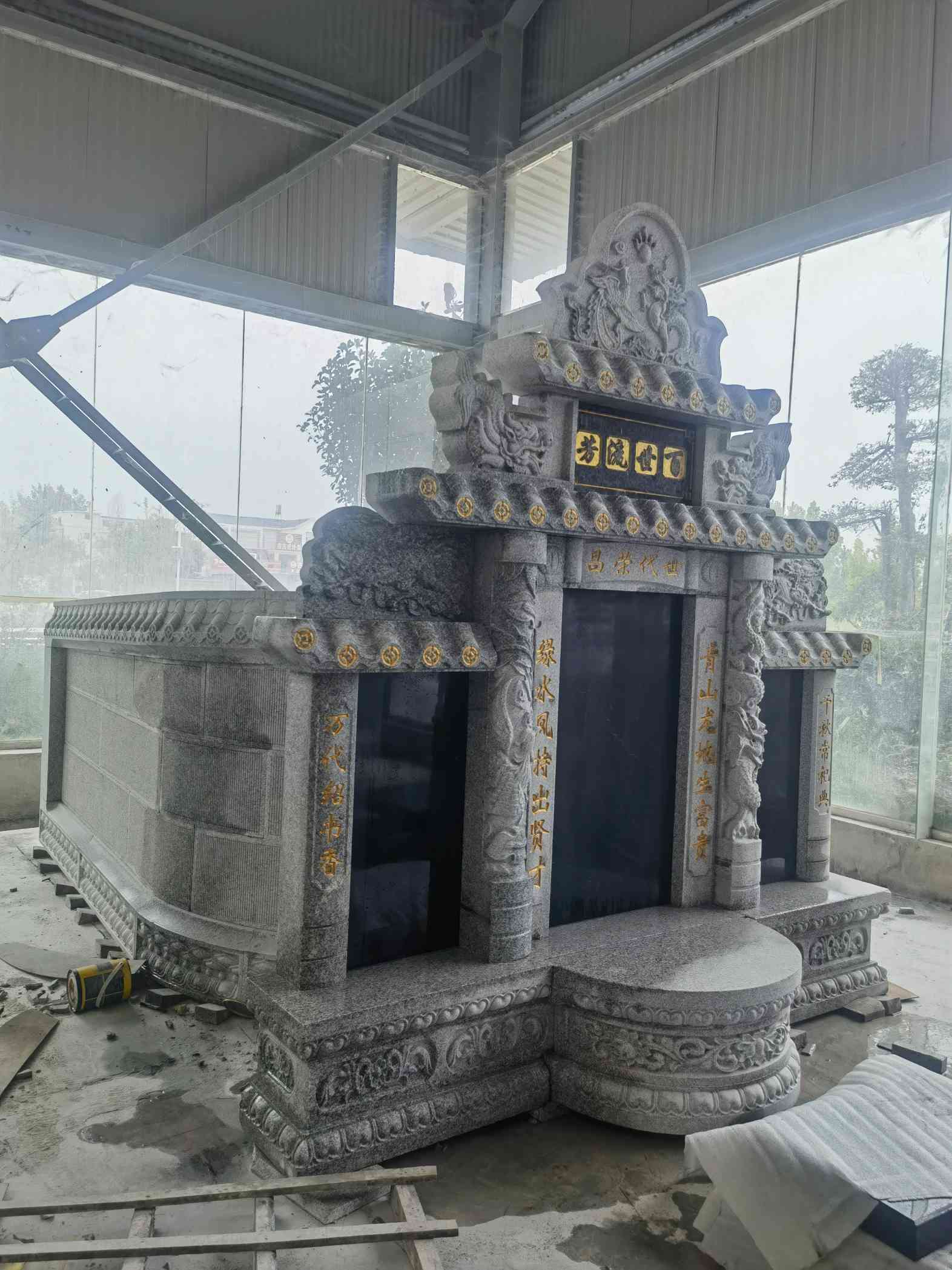 孝感套墓 墓碑 围坟石 异形定制