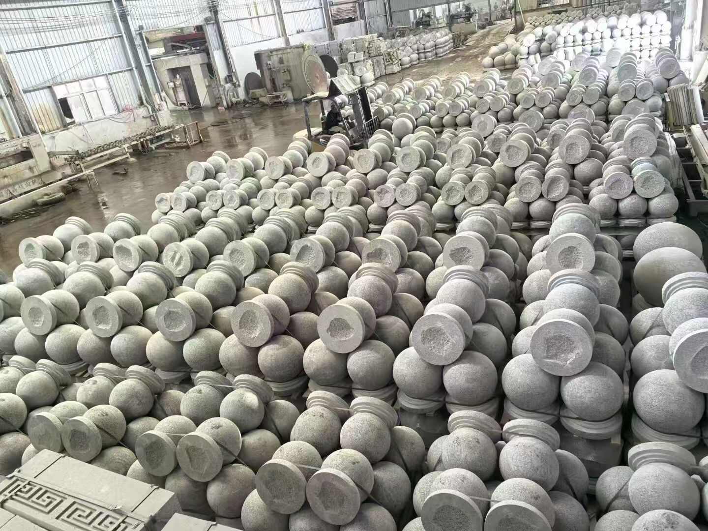 孝感芝麻白圆球 石球 挡车球